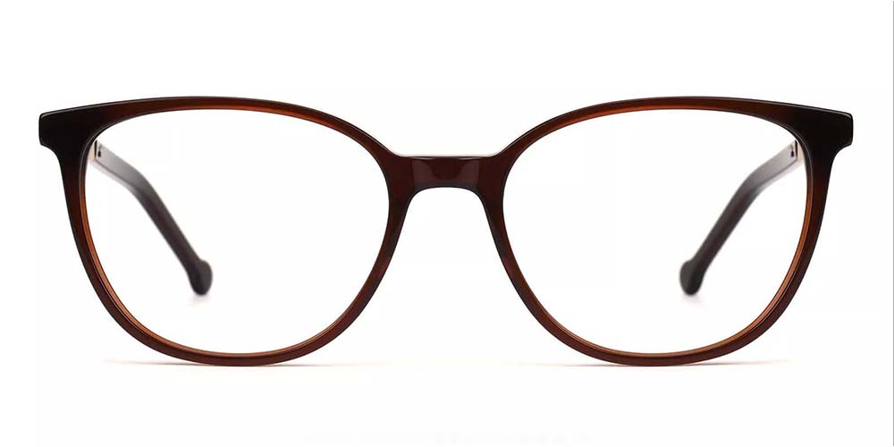 Pueblo Brown Prescription Glasses Face