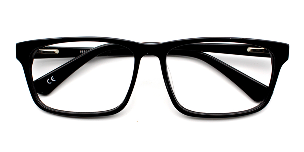 Matteo Black Prescription Glasses Front