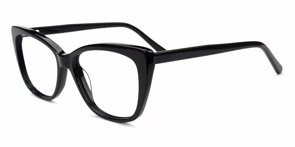 Everett Black Prescription Glasses Side