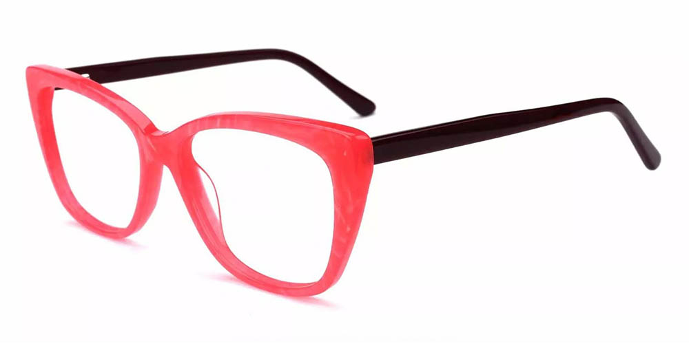 Everett Red Prescription Glasses Side