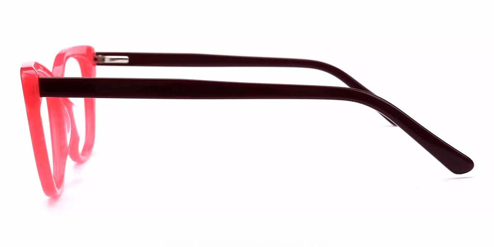 Everett Red Prescription Glasses Leg
