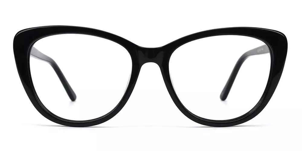 Marina Black Prescription Glasses Face