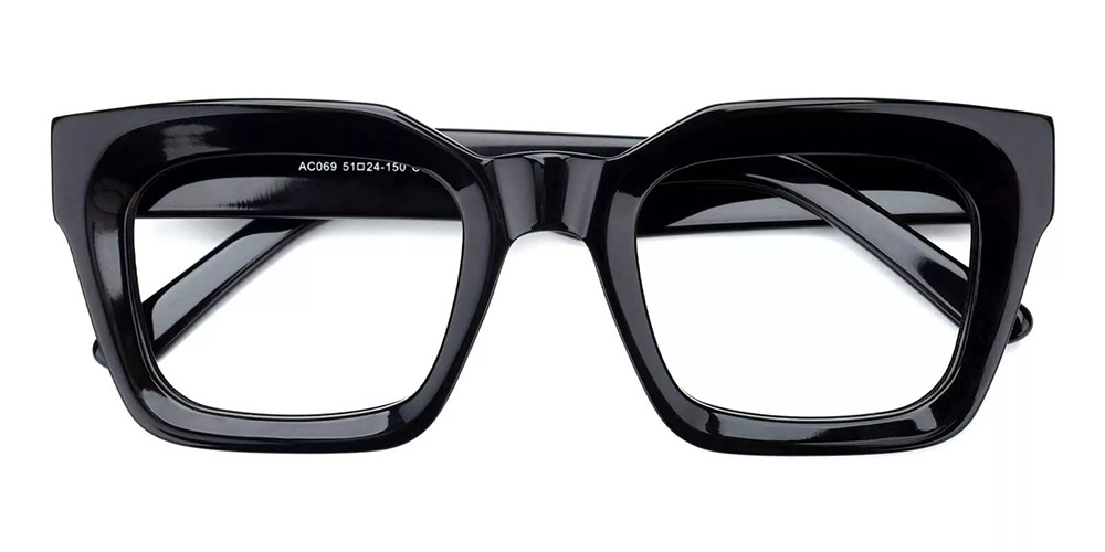 Mobile Black Prescription Glasses Front