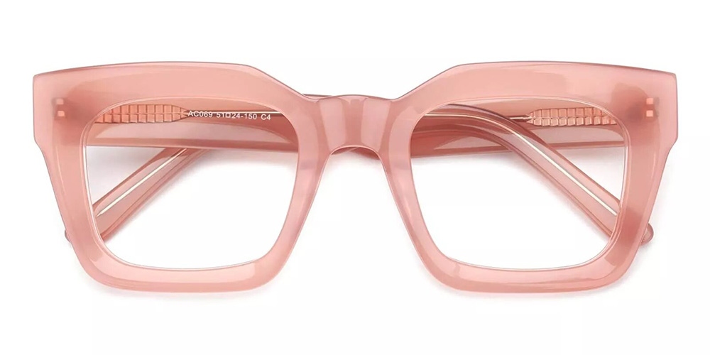 Mobile Pink Prescription Glasses Front
