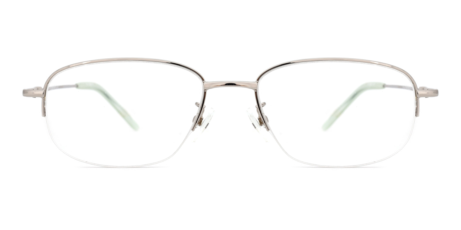 Celian Silver Prescription Glasses Face