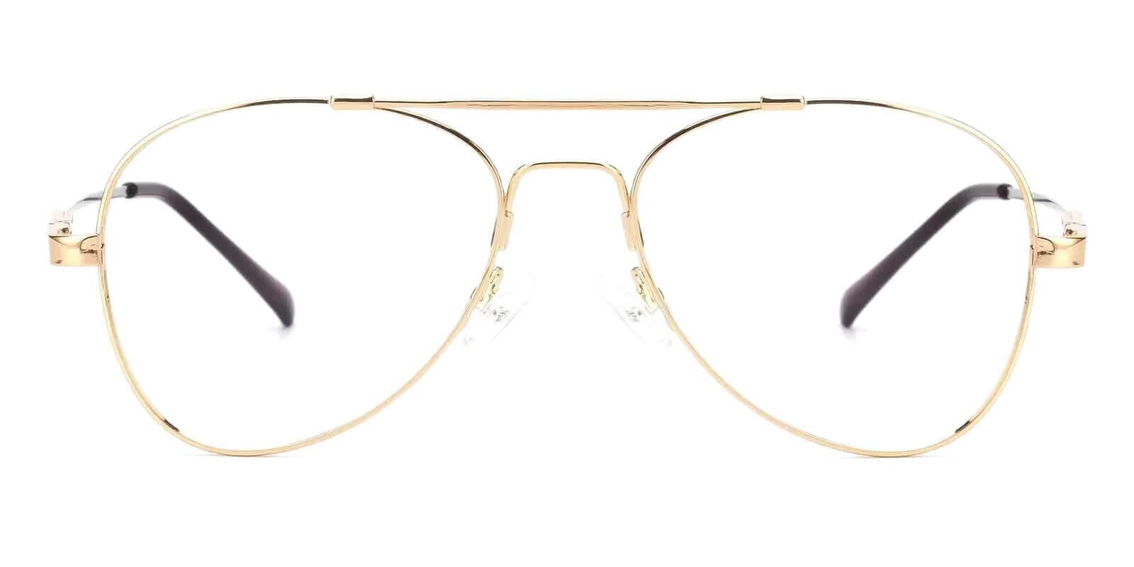 Ismael Gold Prescription Glasses Face
