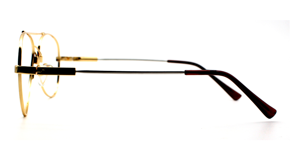Ismael Gold Prescription Glasses Leg