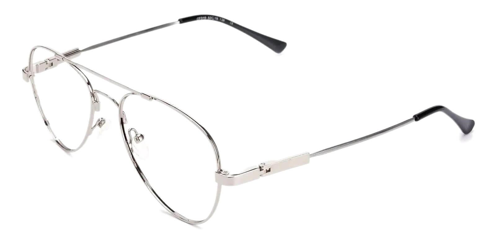 Ismael Silver Prescription Glasses Side