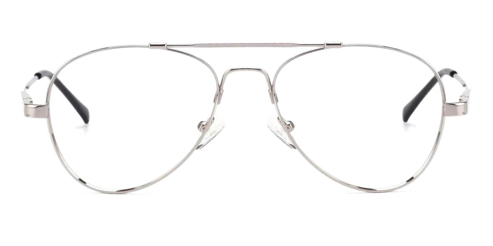 Ismael Silver Prescription Glasses Face