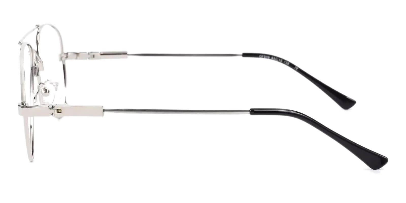 Ismael Silver Prescription Glasses Leg