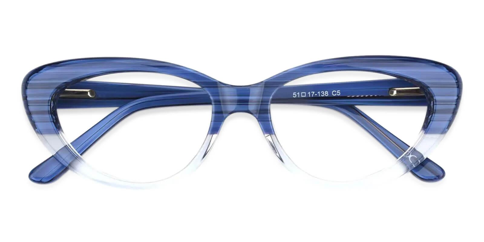 Upland Clear & Blue Prescription Glasses Front