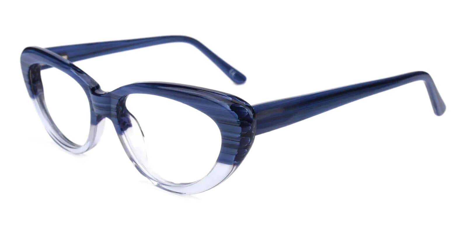 Upland Clear & Blue Prescription Glasses Side