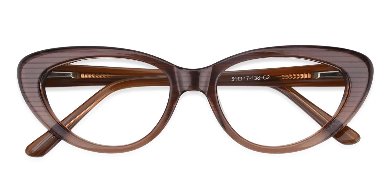 Upland Brown Prescription Glasses Front