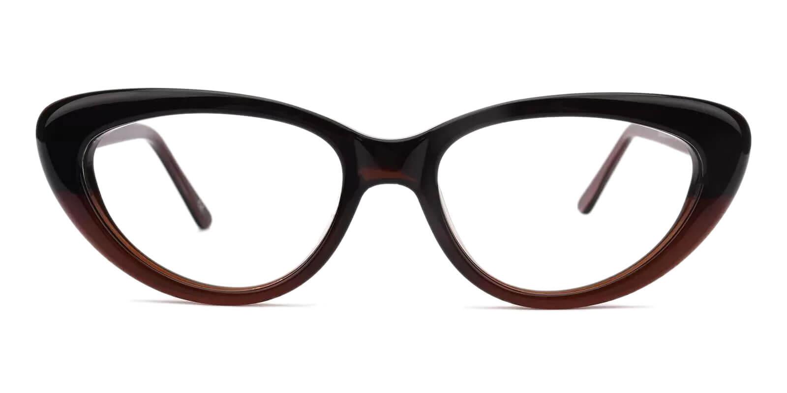 Upland Brown & Black Prescription Glasses Face