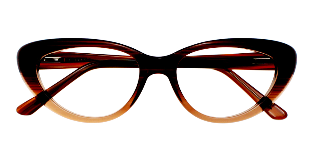 Upland Brown & Red Prescription Glasses Front