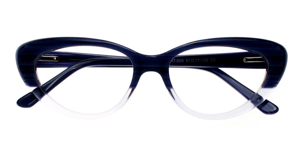 Upland Blue & Clear Prescription Glasses Front