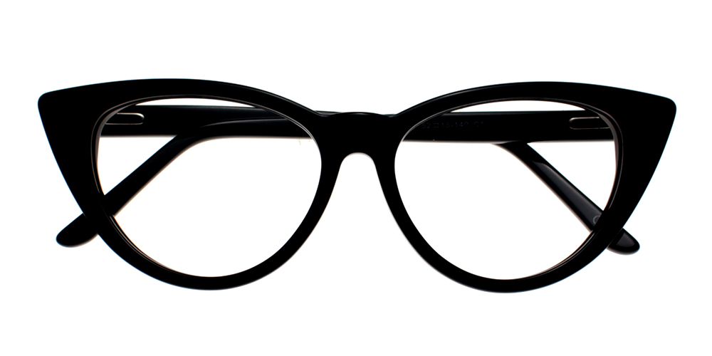 Catalina Black Prescription Glasses Front