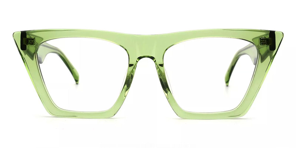 Concord Green Prescription Glasses Face