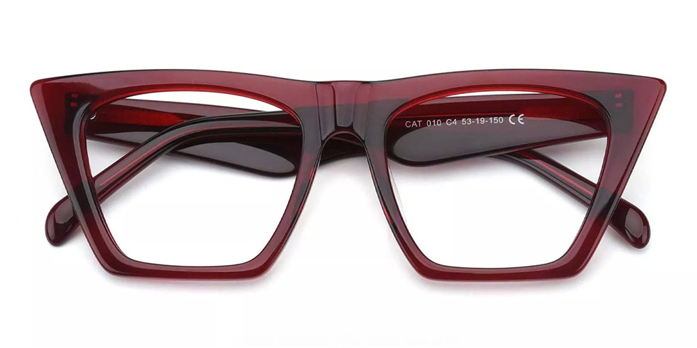 Concord Red Prescription Glasses Front