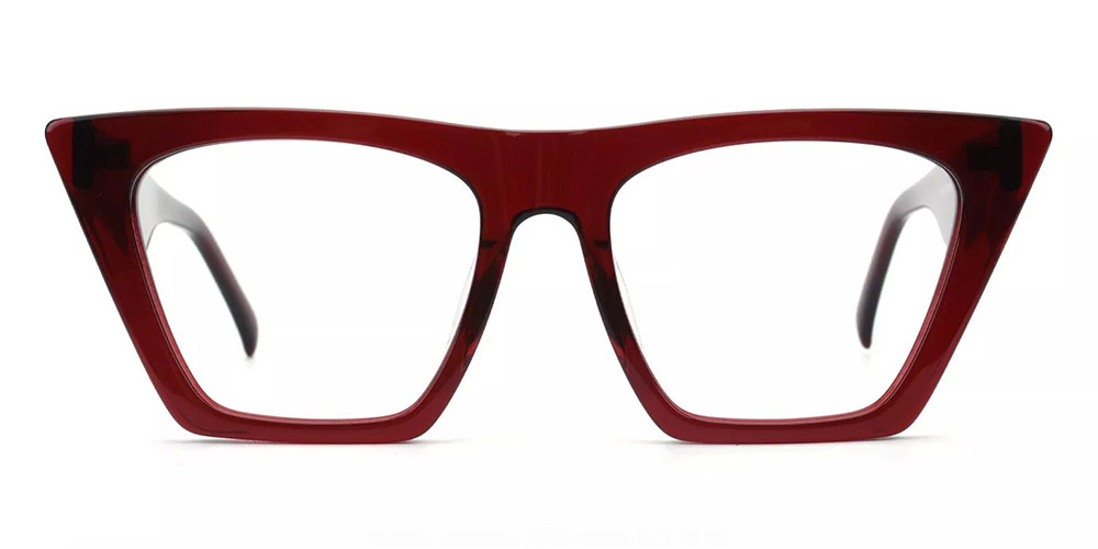 Concord Red Prescription Glasses Face