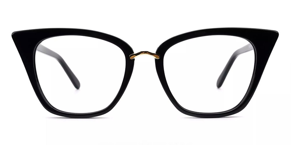 Stamford Black Prescription Glasses Face