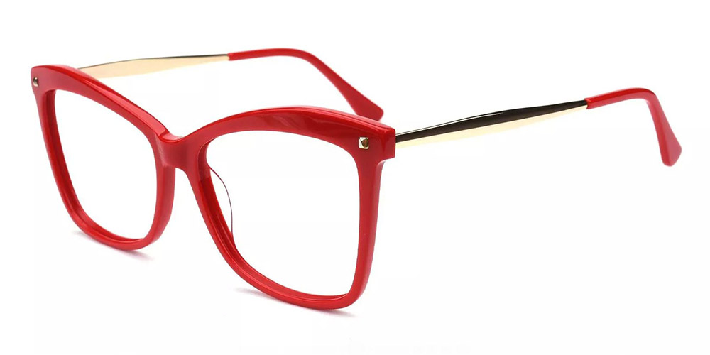 Visalia Red Prescription Glasses Side