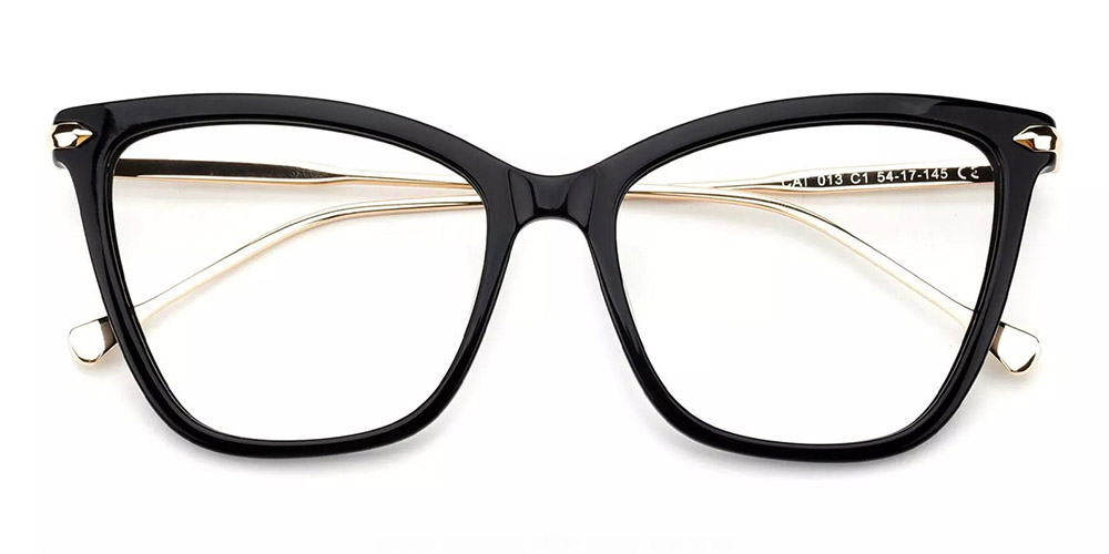 Hampton Black Prescription Glasses Front