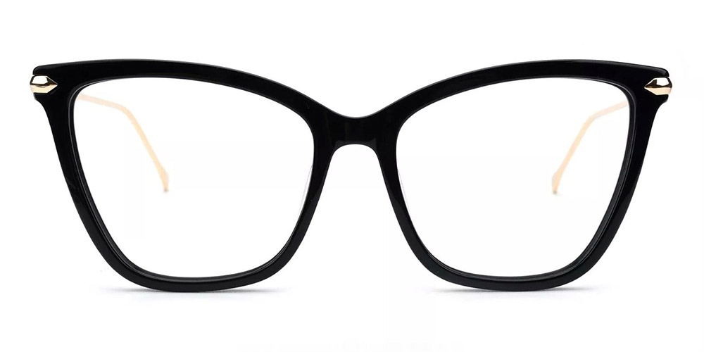 Hampton Black Prescription Glasses Face