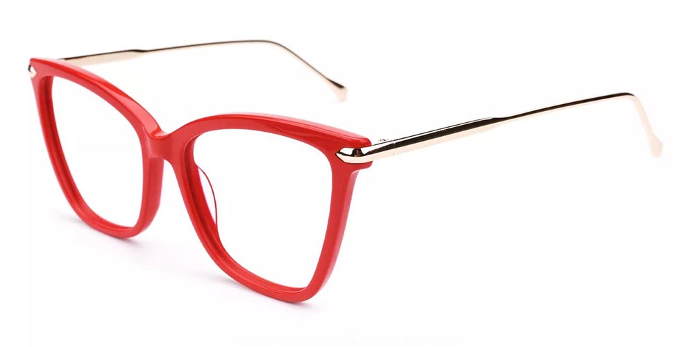 Hampton Red Prescription Glasses Side