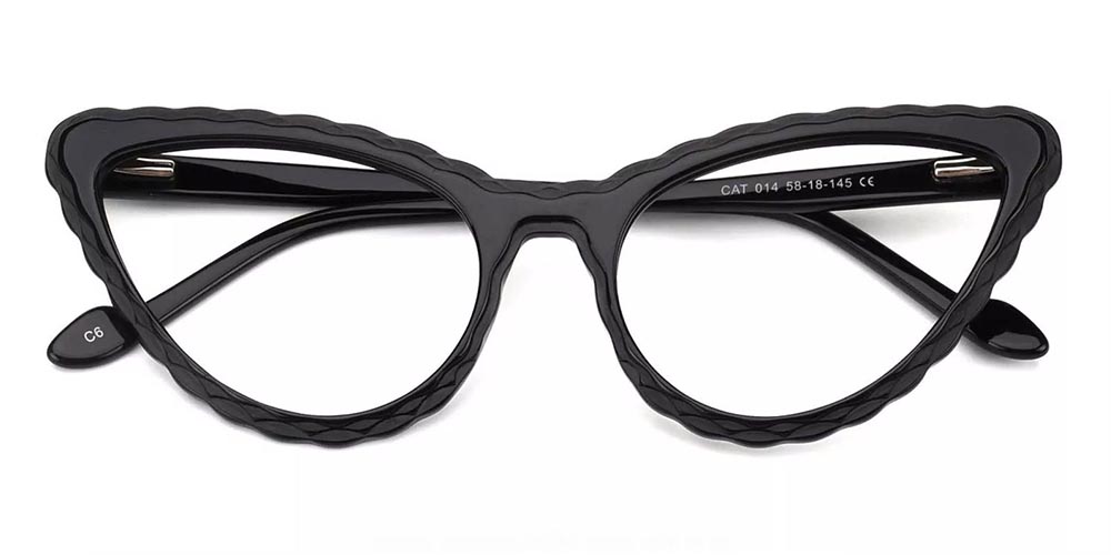 Warren Black Prescription Glasses Front