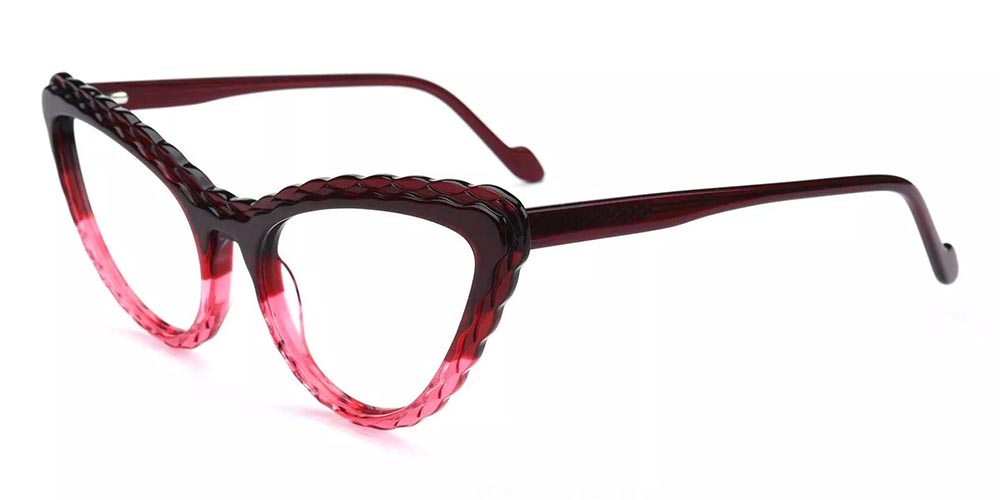 Warren Red Prescription Glasses Side