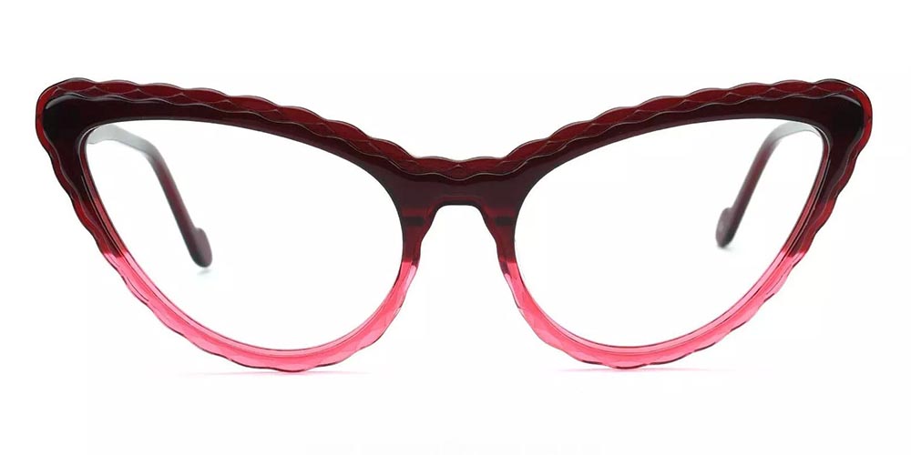 Warren Red Prescription Glasses Face