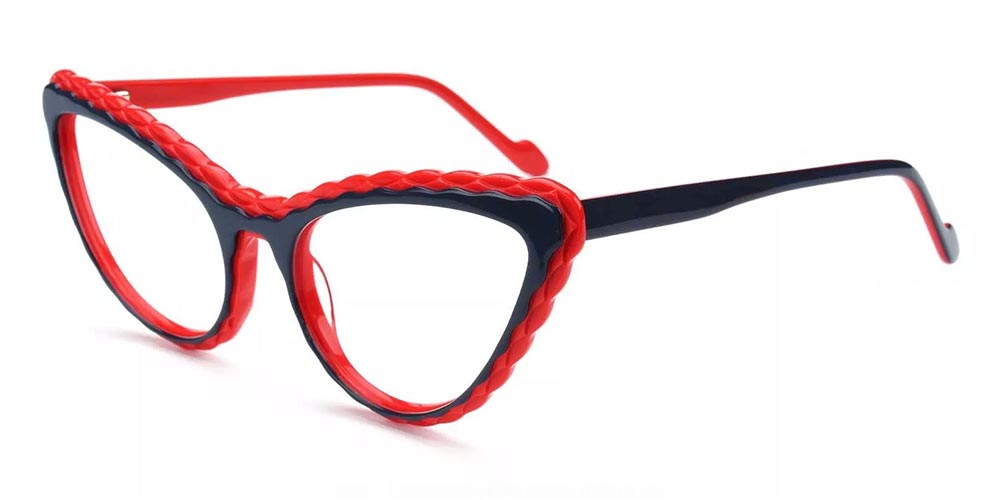 Warren Black & Red Prescription Glasses Side
