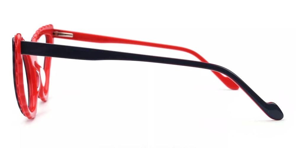 Warren Black & Red Prescription Glasses Leg