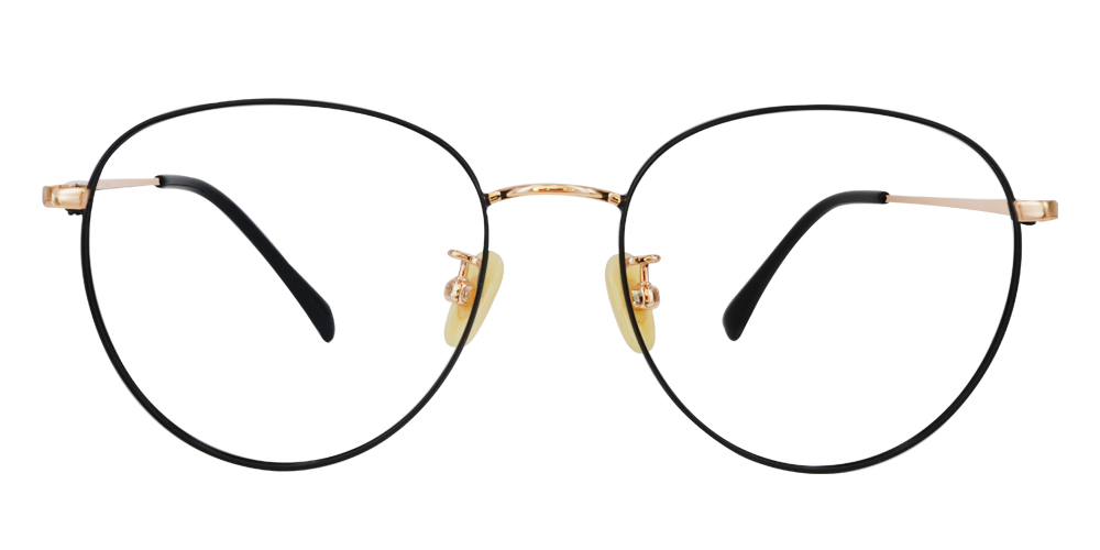 Aurora Gold Titanium Glasses Face