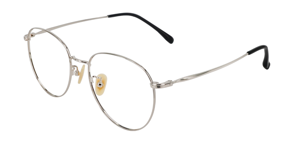 Aurora Silver Titanium Glasses Side