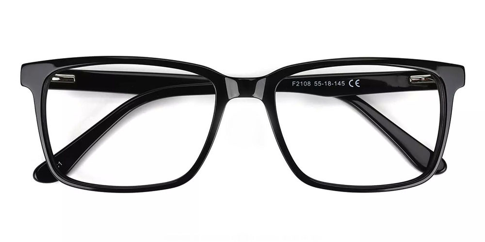 Quincy Black Prescription Glasses Front