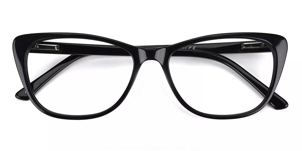 Tyler Black Prescription Glasses Front