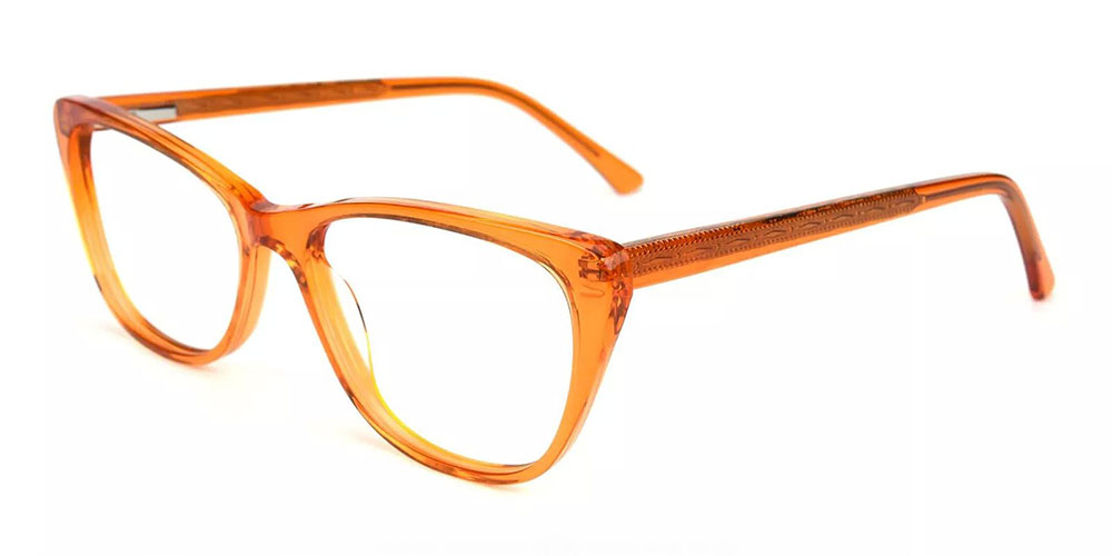 Tyler Orange Prescription Glasses Side