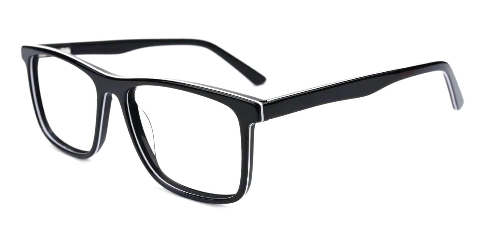 Mcallen Black & White Prescription Glasses Side