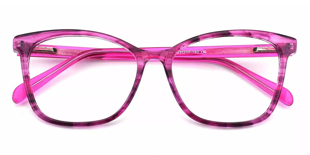 Benicia Red Prescription Glasses Front