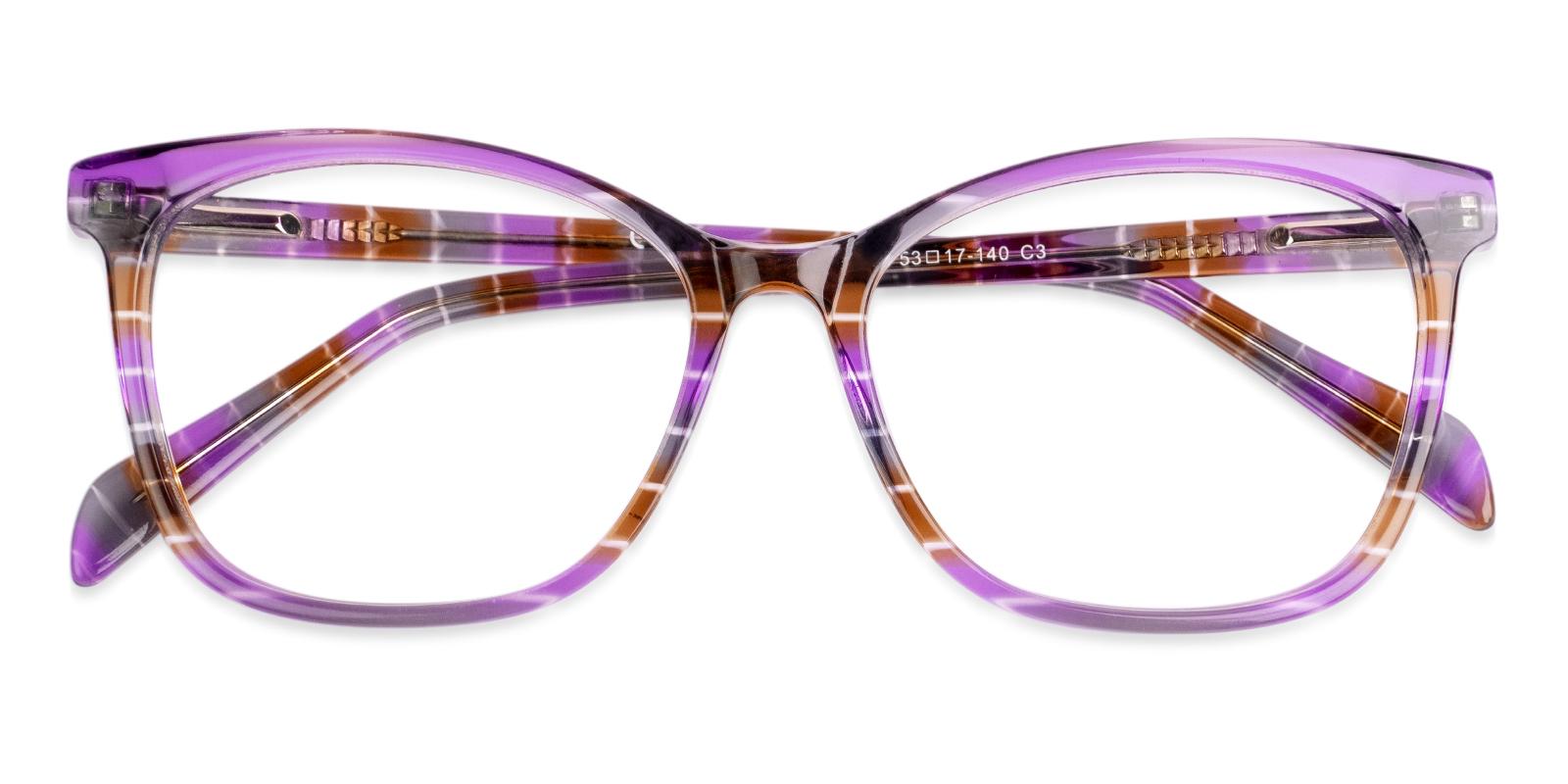 Benicia Purple Prescription Glasses Front