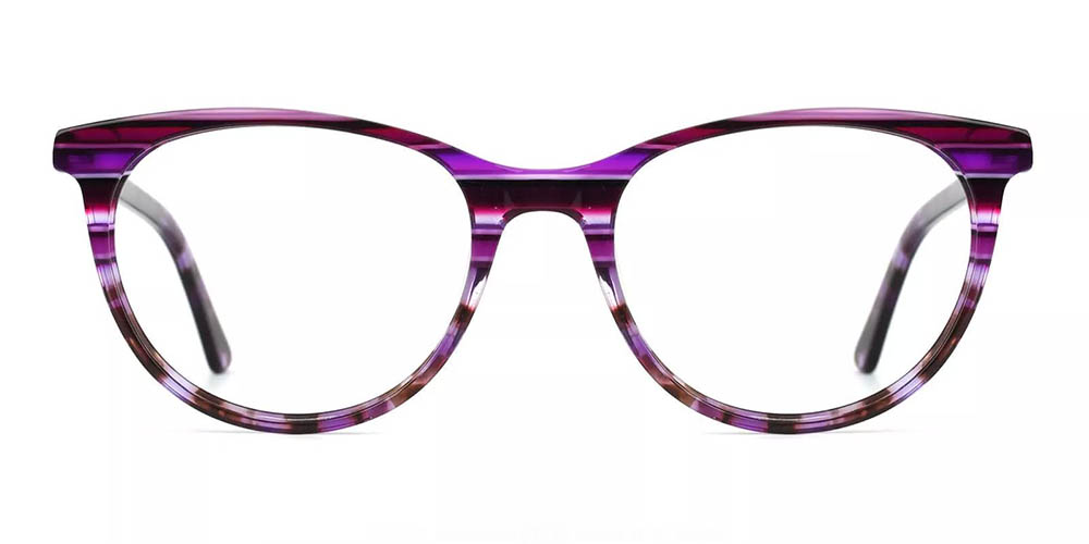 Athens Purple Prescription Glasses Face