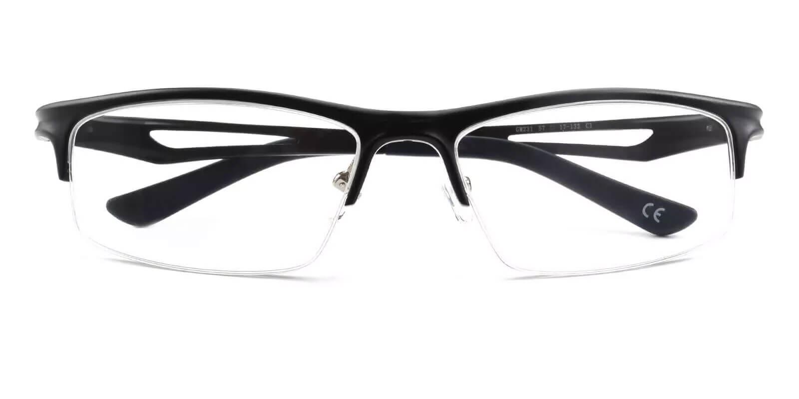 Valencia Black Prescription Glasses Front
