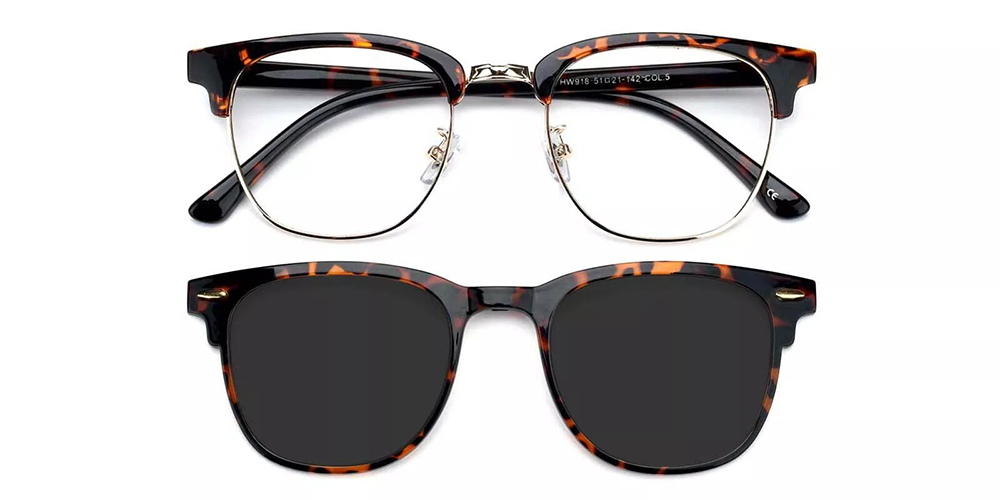Ontario Tortoise Clip On Sunglasses Front