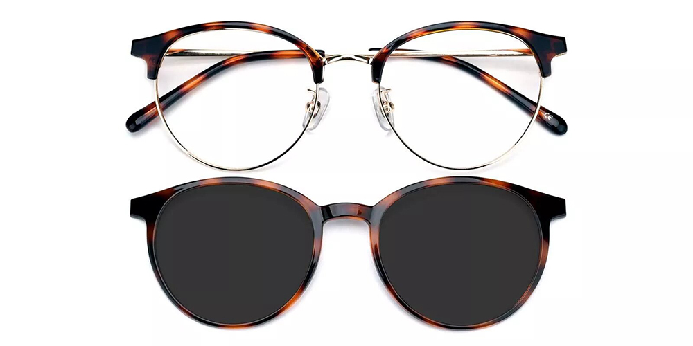 Vancouver Tortoise Clip On Sunglasses Front