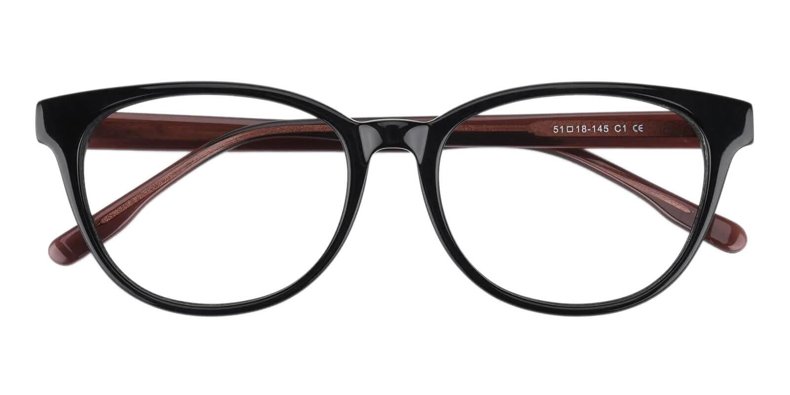 Brooklyn Black Prescription Glasses Front
