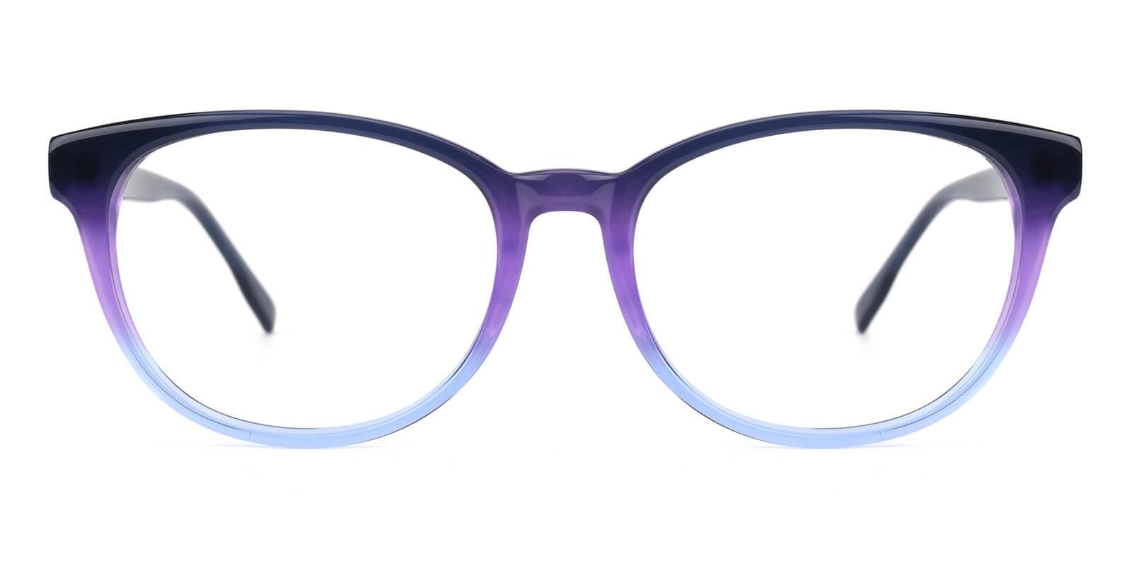 Brooklyn Blue Prescription Glasses Face