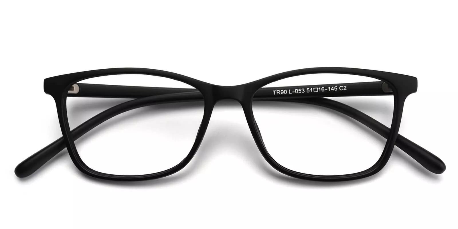 Davenport Black Prescription Glasses Front