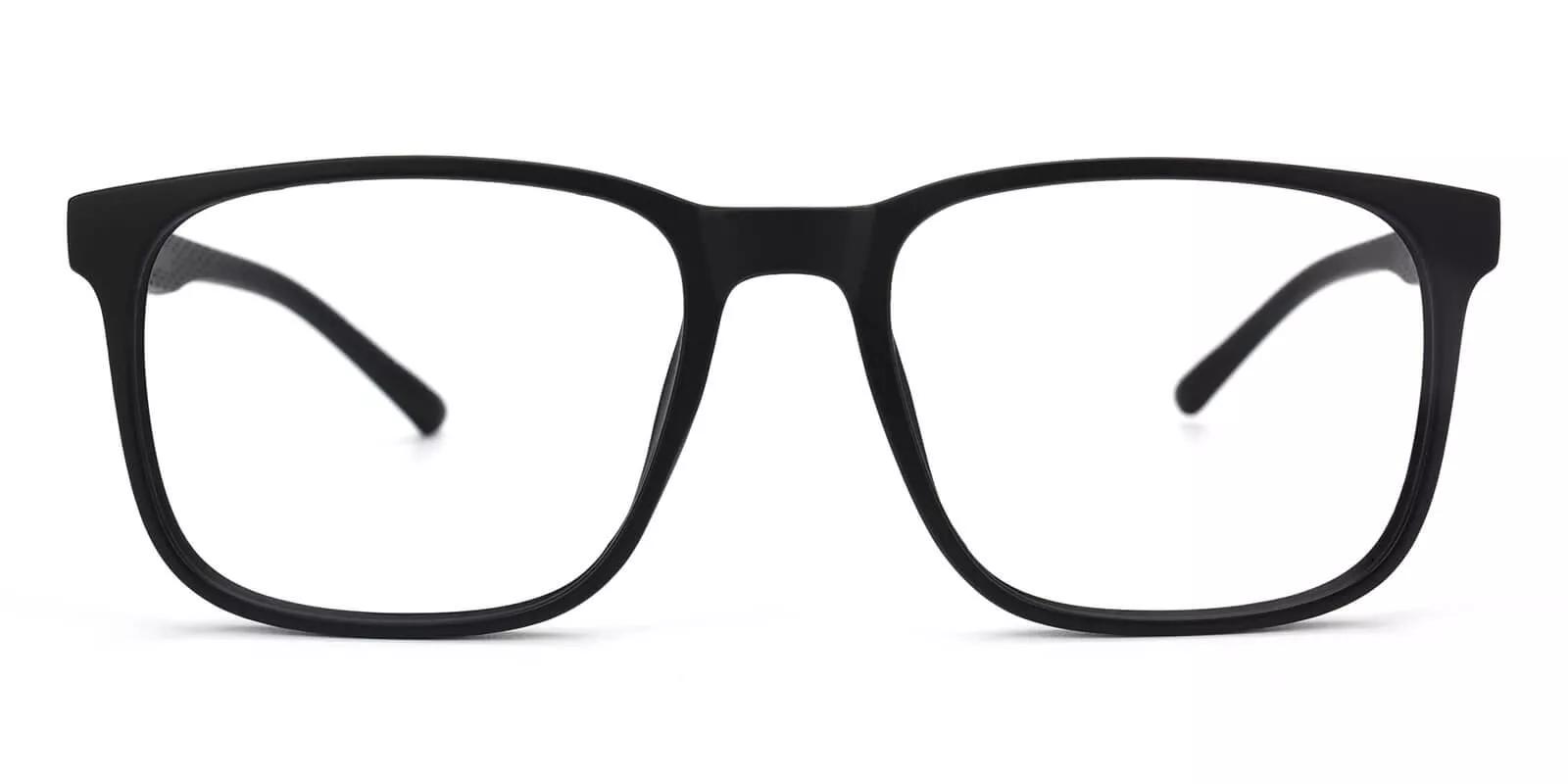 Renton Black Prescription Glasses Face